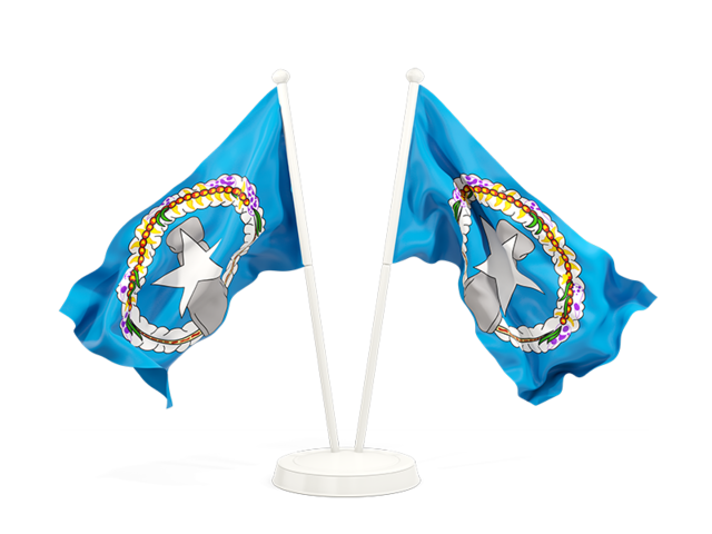 Two waving flags. Download flag icon of Northern Mariana Islands at PNG format