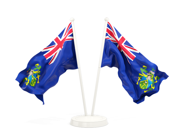 Two waving flags. Download flag icon of Pitcairn Islands at PNG format