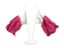 Qatar. Two waving flags. Download icon.