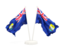 Острова Святой Елены, Вознесения и Тристан-да-Кунья. Два развевающихся флага. Скачать иллюстрацию.