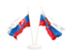 Slovakia. Two waving flags. Download icon.