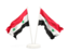 Syria. Two waving flags. Download icon.