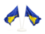 Tokelau. Two waving flags. Download icon.