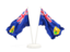 Turks and Caicos Islands. Two waving flags. Download icon.