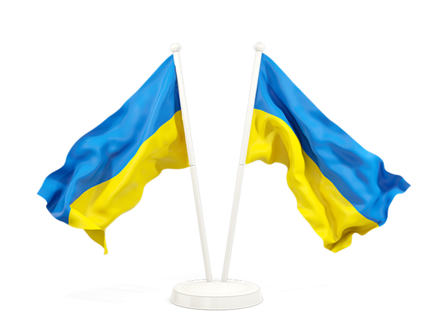 ukrainian flag waving