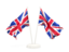 United Kingdom. Two waving flags. Download icon.