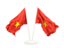 Vietnam. Two waving flags. Download icon.
