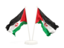 Western Sahara. Two waving flags. Download icon.