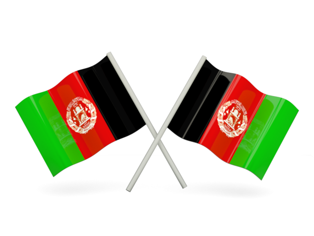 Two wavy flags. Download flag icon of Afghanistan at PNG format