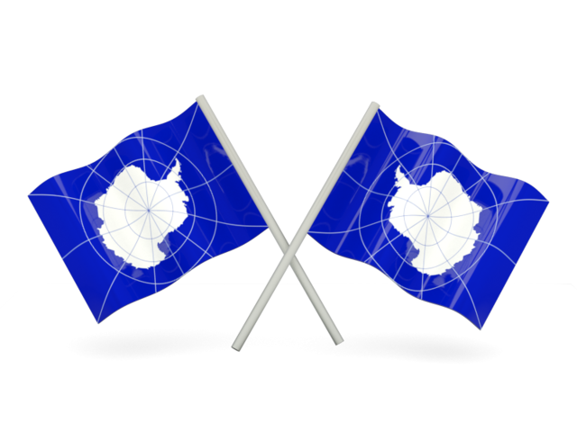 Two wavy flags. Download flag icon of Antarctica at PNG format