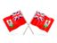 Bermuda. Two wavy flags. Download icon.