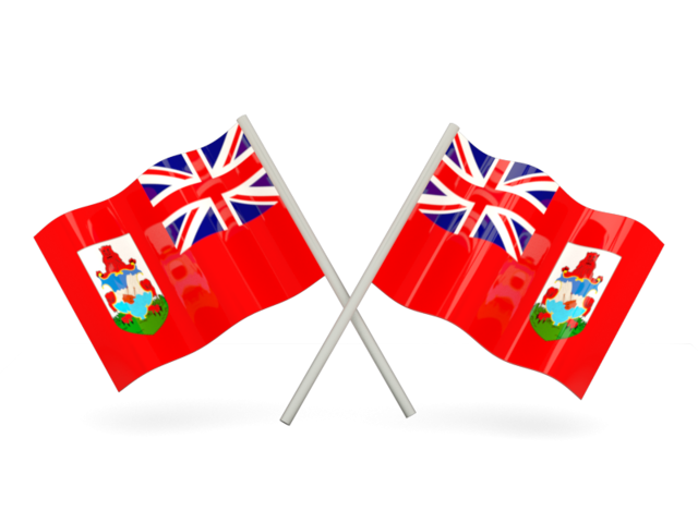 Two wavy flags. Download flag icon of Bermuda at PNG format
