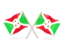 Burundi. Two wavy flags. Download icon.