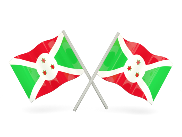 Two wavy flags. Download flag icon of Burundi at PNG format