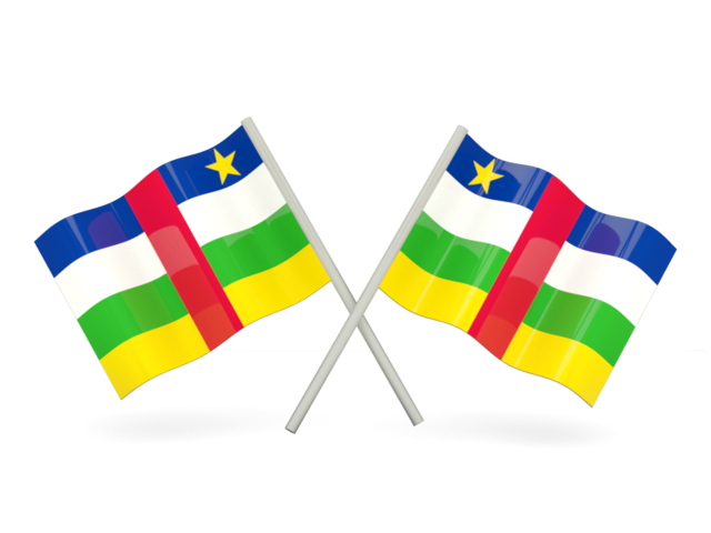 Two wavy flags. Download flag icon of Central African Republic at PNG format