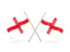 England. Two wavy flags. Download icon.