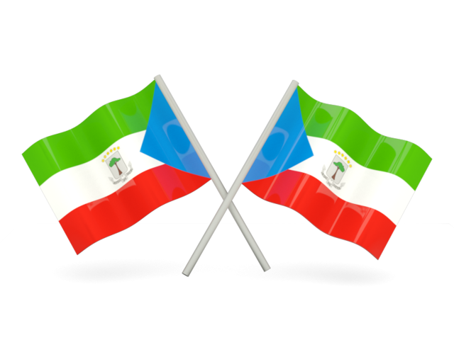 Two wavy flags. Download flag icon of Equatorial Guinea at PNG format