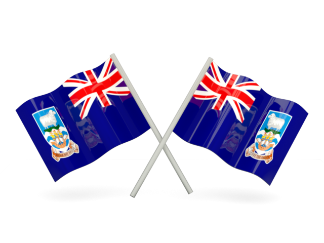 Two wavy flags. Download flag icon of Falkland Islands at PNG format
