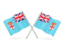 Fiji. Two wavy flags. Download icon.