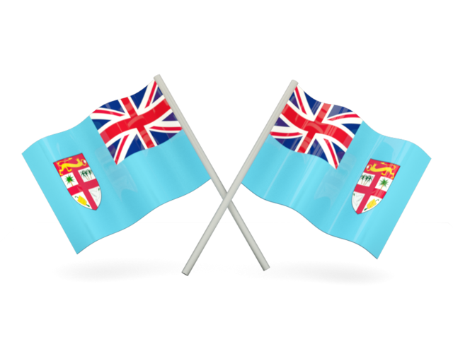 Two wavy flags. Download flag icon of Fiji at PNG format