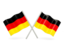 Germany. Two wavy flags. Download icon.