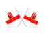 Gibraltar. Two wavy flags. Download icon.