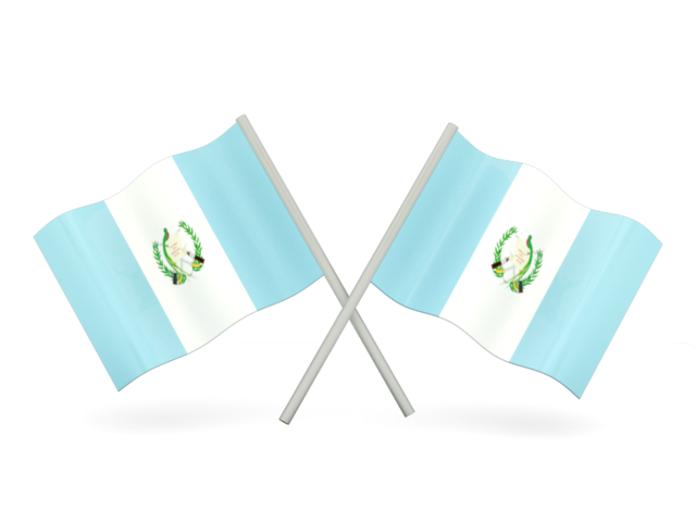 Two wavy flags. Download flag icon of Guatemala at PNG format