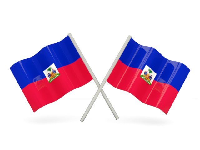 Two wavy flags. Download flag icon of Haiti at PNG format