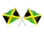 Jamaica. Two wavy flags. Download icon.