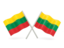 Lithuania. Two wavy flags. Download icon.