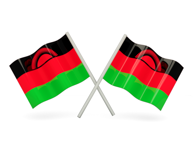 Two wavy flags. Download flag icon of Malawi at PNG format