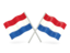 Netherlands. Two wavy flags. Download icon.