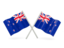 New Zealand. Two wavy flags. Download icon.