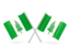 Norfolk Island. Two wavy flags. Download icon.