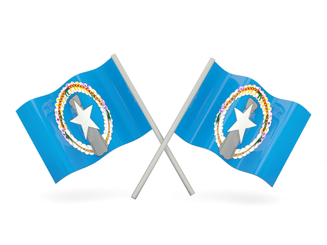 Two wavy flags. Download flag icon of Northern Mariana Islands at PNG format