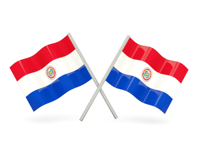 Два волнистых флага. Скачать флаг. Парагвай