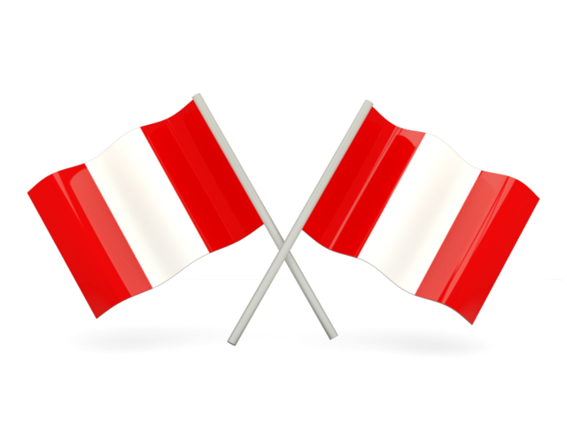 Two wavy flags. Download flag icon of Peru at PNG format