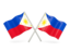 Philippines. Two wavy flags. Download icon.