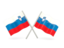 Slovenia. Two wavy flags. Download icon.