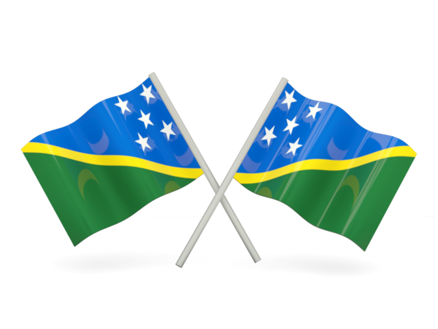 Two wavy flags. Download flag icon of Solomon Islands at PNG format