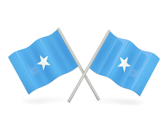 Two wavy flags. Download flag icon of Somalia at PNG format