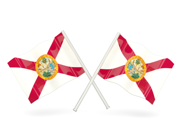 Two wavy flags. Download flag icon of Florida