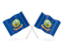 Flag of state of Idaho. Two wavy flags. Download icon