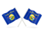 Flag of state of Montana. Two wavy flags. Download icon