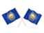 Flag of state of New Hampshire. Two wavy flags. Download icon