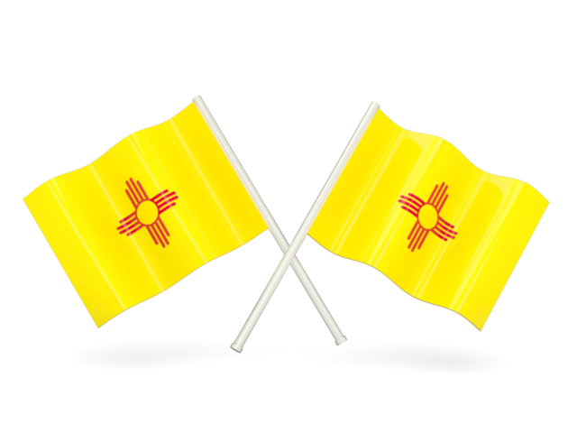 Two wavy flags. Download flag icon of New Mexico