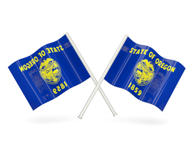 Два волнистых флага. Загрузить иконку флага штата Орегон