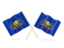 Штат Пенсильвания. Два волнистых флага. Скачать иконку.