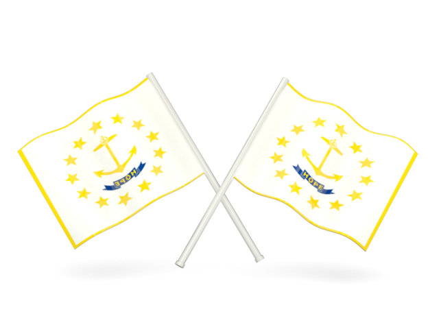 Two wavy flags. Download flag icon of Rhode Island