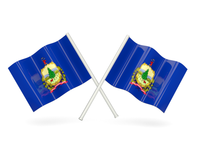 Two wavy flags. Download flag icon of Vermont
